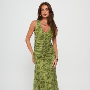 NWT Princess Polly Green Floral Maxi Dress
